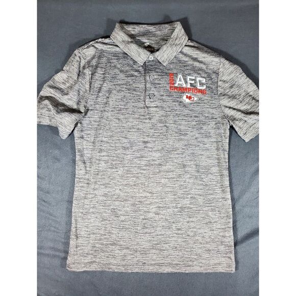 Fanatics Mens Kansas City Chiefs 2019 Afc Champions Polo Small S/s Shirt - Picture 2 of 7